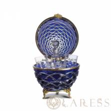 Яйцо-бар Faberge на 2 персоны, 25см синее (9100)
