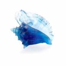 Статуэтка ракушка Daum Mer De Corail  23см цвет синий