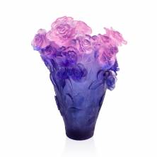 Ваза Daum Rose Passion 53 см синяя, розовая, фиолетовая (7360)