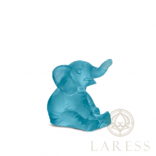Скульптура Daum Little Elephant, голубой 5 см (8372)