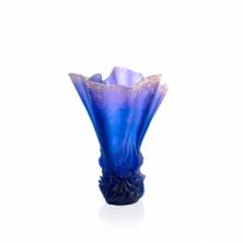 Ваза Large midnight blue gilded draped vase croisiere (7074)