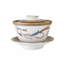 Чашка для чая с крышкой и блюдцем Hermes Cheval d'Orient (4177)
