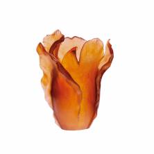 Ваза Daum Tulipe 33 см янтарная (7392)