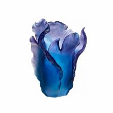 Ваза Daum Tulipe 33 см синяя (7395)