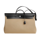 Сумка мужская Hermes Herbag Zip 50 (14202) бежево-черная
