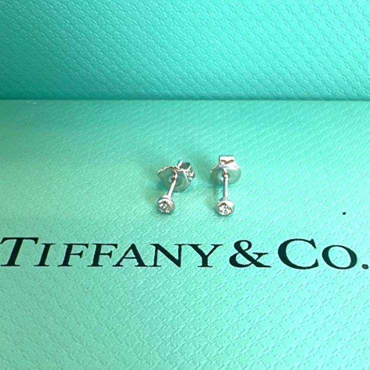 Серьги/пусеты Tiffany&Co Elsa Peretti mini с бриллиантами 0,06 (9402)
