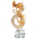 Скульптура Zanetti Murano Золотой дракон 74х39см (13603)