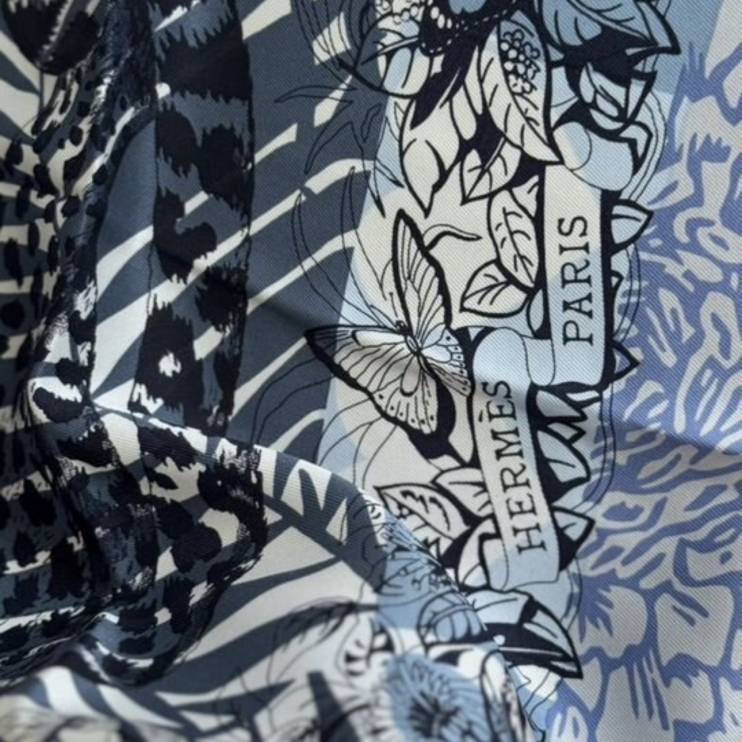 Платок Hermes Jungle Love 67*67 натуральный шелк (14504)