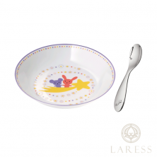 Детский набор Christofle Galaxie & Confetti, тарелка+ложка (8004)