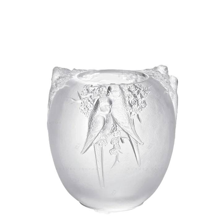 Ваза Lalique Lost Wax Perruches 23 см (12605) лимитированная серия на 49 пред.