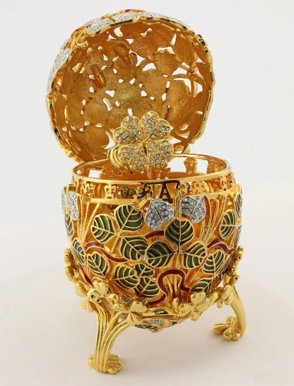 Яйцо-шкатулка Faberge "Клевер" (13805)