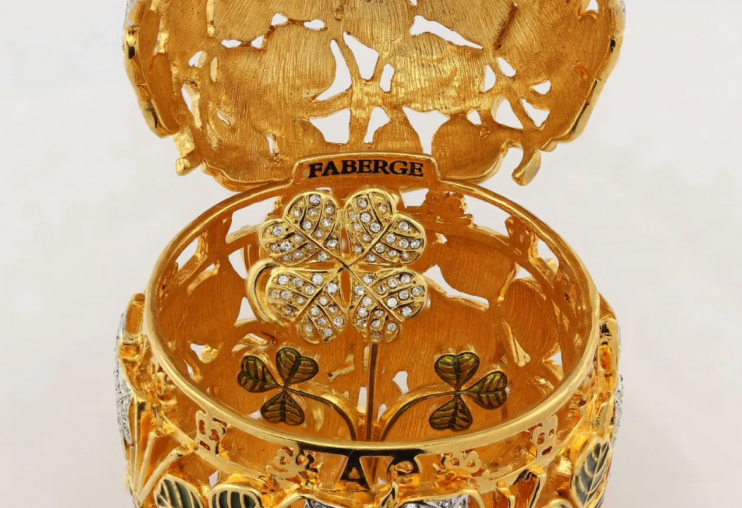 Яйцо-шкатулка Faberge "Клевер" (13805)
