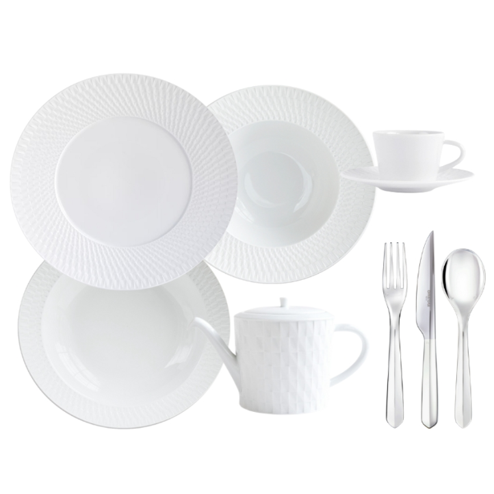 Bernardaud Twist dinner set for 6 people, 48 pieces (16605)