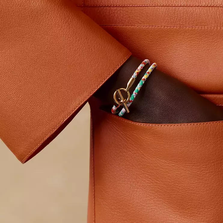 Браслет Hermes Armband Glenan Double Tour  14,5 см * 0,3 см (разные цвета)  (10906)