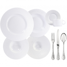 Столовый сервиз Bernardaud Ecume White на 24 персоны, 161 предмет (16606)