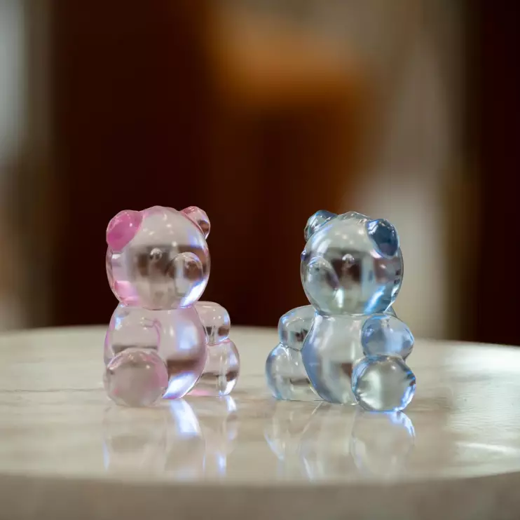 Статуэтка Lalique Small Teddy Мишка 21,3 см (16906) розовый