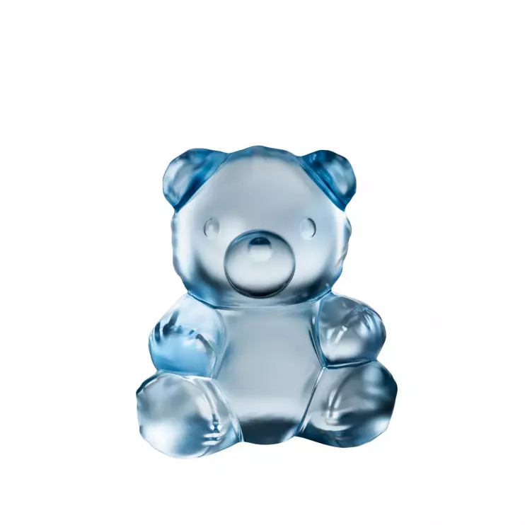 Статуэтка Lalique Small Teddy Мишка 21,3 см (16907) голубой