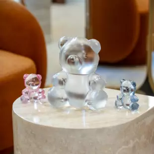 Статуэтка Lalique Small Teddy Мишка 21,3 см (16907) голубой