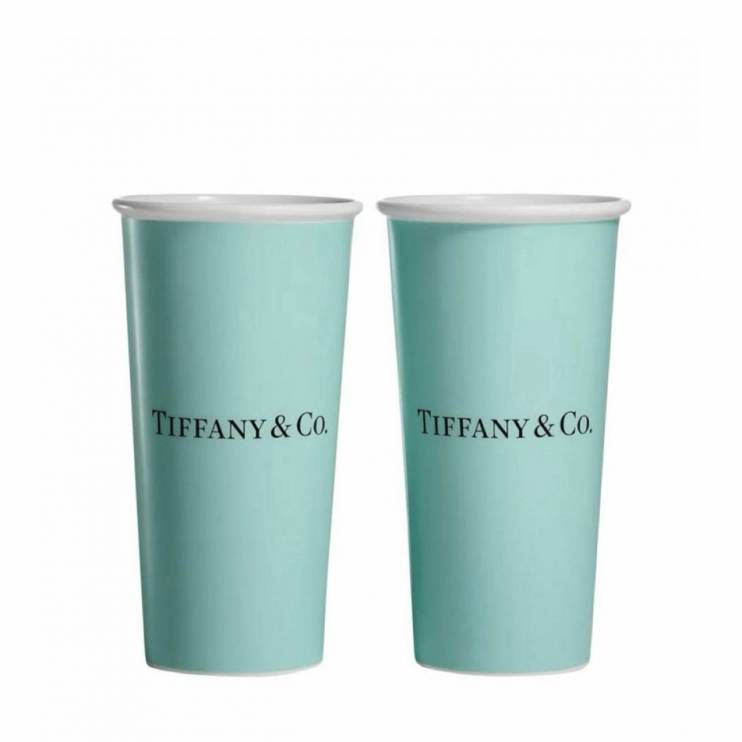 Набор высоких стаканов для латте 2 шт Tiffany&Co 590 мл (9309)