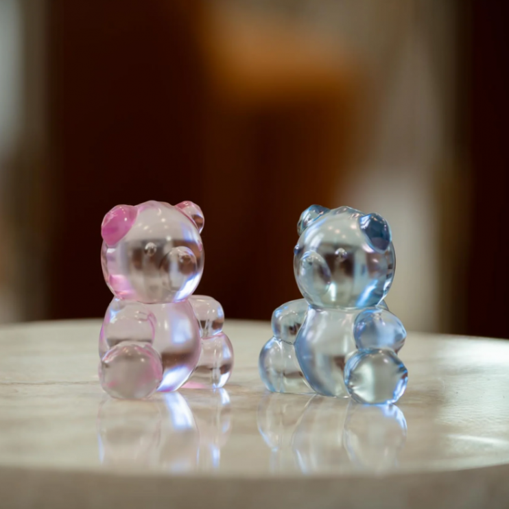 Статуэтка Lalique Small Teddy 9 см (16610) голубой
