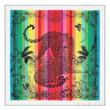 Шелковый платок Hermes Jungle Love Rainbow, 90 (8010)   