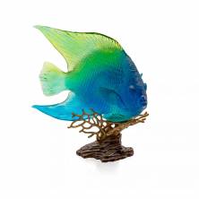 Статуэтка рыба-ангел Daum Mer De Corail  32,7 см цвет синий, зеленый