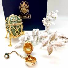 Сувенирная шкатулка Яйцо Faberge Бутон розы 9см (7112)