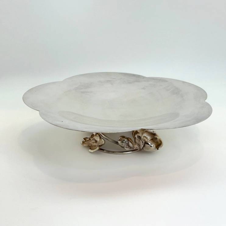 Фруктовница Christofle Anemone 34х9 см посеребрение (10315)