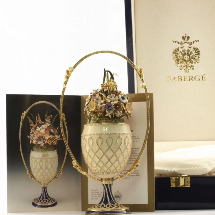 Яйцо-шкатулка Faberge "Корзинка цветов" (13815)