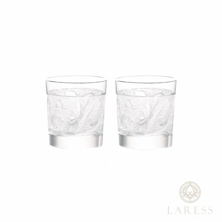 Набор из 2-х стаканов для виски Lalique Owl Thumblers, 200 мл (8115)