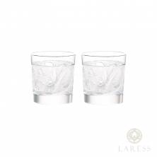 Набор из 2-х стаканов для виски Lalique Owl Old Fashion (Сова) 240 мл (8116)