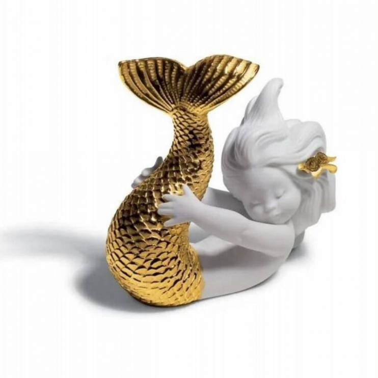 Статуэтка Lladro Сет "Две золотые русалки" 16х8 см (12918)