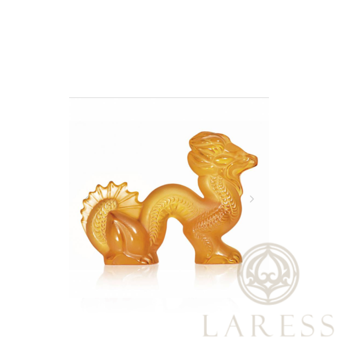 Статуэтка Lalique Dragon, 10 см янтарный (8319)