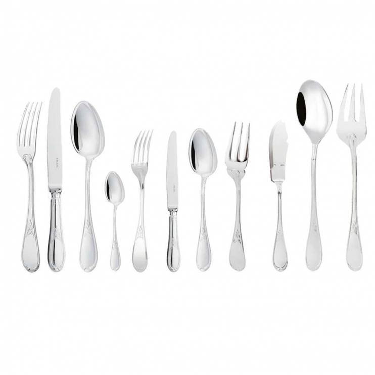 Набор столовых приборов Ercuis Lauriers Silverplated (Прсеребрённая сталь) на 12 персон 110 предметов (12520)