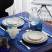 Set of 4 dessert plates Gien Filet Bleu, 16cm (14920)