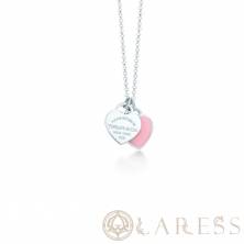 Подвеска Tiffany & Co Return to Tiffany Pink Double Heart Tag Pendant Mini (9220)