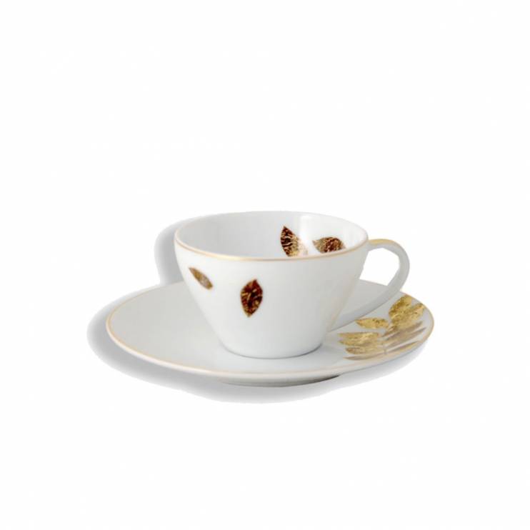 Кофейная пара Bernardaud Vegetal Or 80мл (5321)