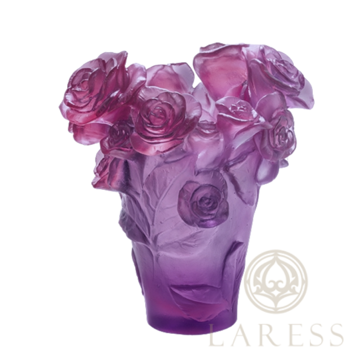 Ваза Daum Rose Passion "Красный, фиолетовый", 35 см (6122)