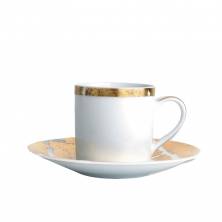 Кофейная чашка с блюдцем Bernardaud VEGETAL OR 5325