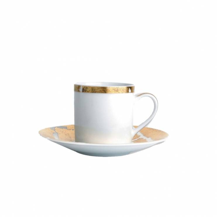 Кофейная пара Bernardaud Vegetal Or 80мл (5325)