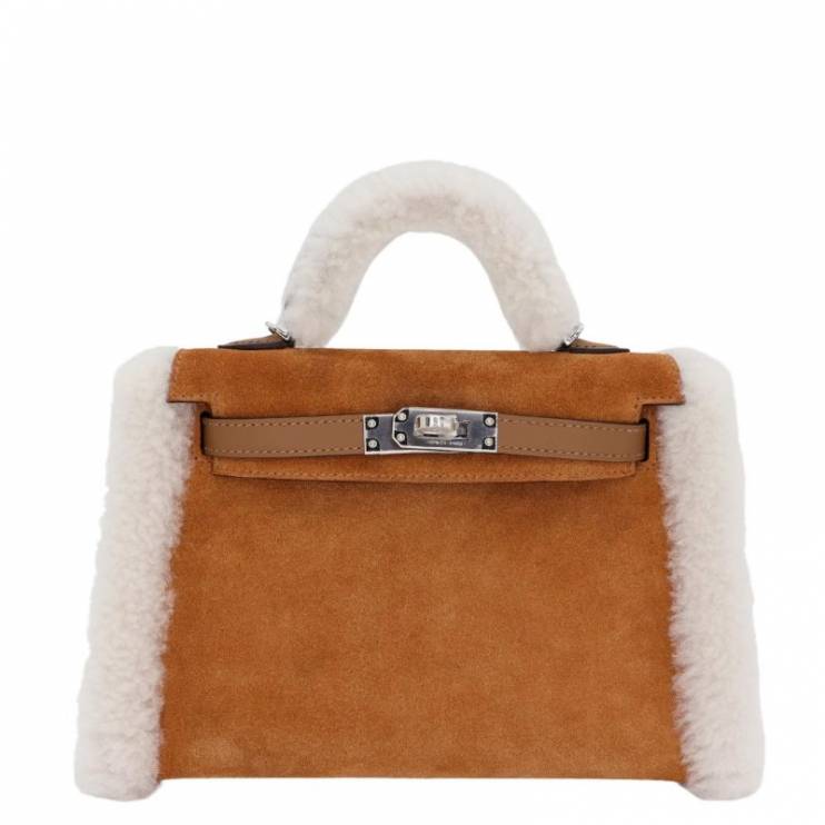 Сумка Hermes Kelly Mini Teddy Plush Shearling (9625)