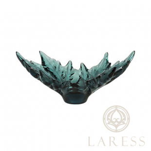 Ваза для фруктов Lalique Champs-Elysees, темно-зеленая 25 см (8227)