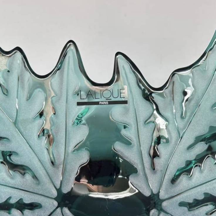 Ваза для фруктов Lalique Champs-Elysees, темно-зеленая 25 см (8227)