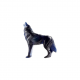 Скульптура Lalique Wolf Волк синий 26 см (8131)