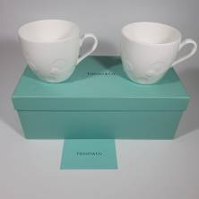 Пара кофейных чашек Tiffany & Co белые 6133