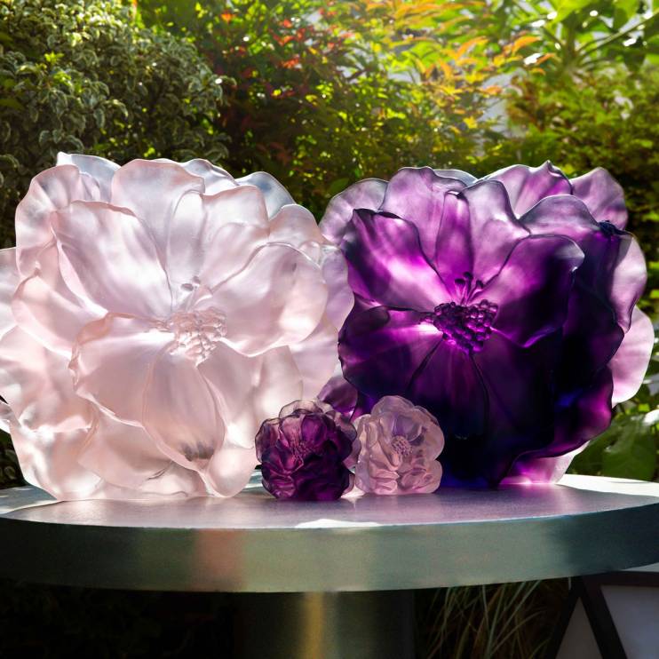Ваза Daum Camelia Violet фиолетовая 34см (7133)