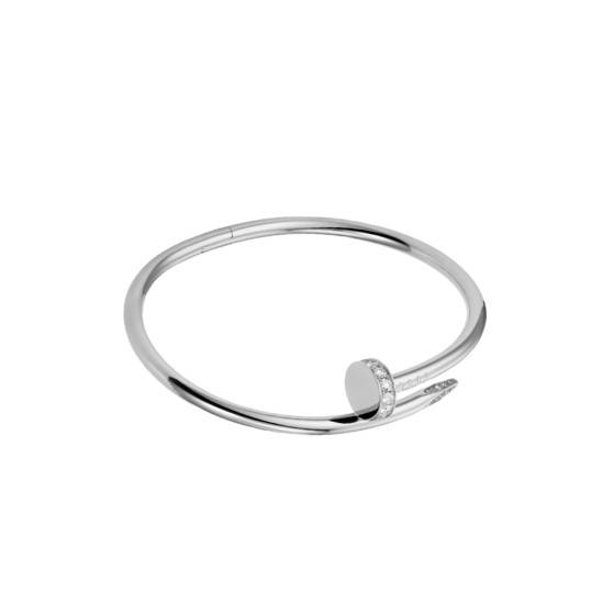 Браслет Cartier Juste un Clou белое золото, бриллианты (10934)