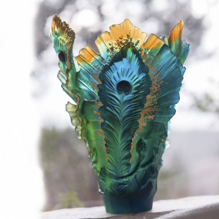 Ваза Daum "Fleur de Paon" 38,5 см (7234)