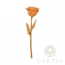 Статуэтка Daum "Роза - Оранжевый, Золотой" Rose Eternelle, 27см (6335)