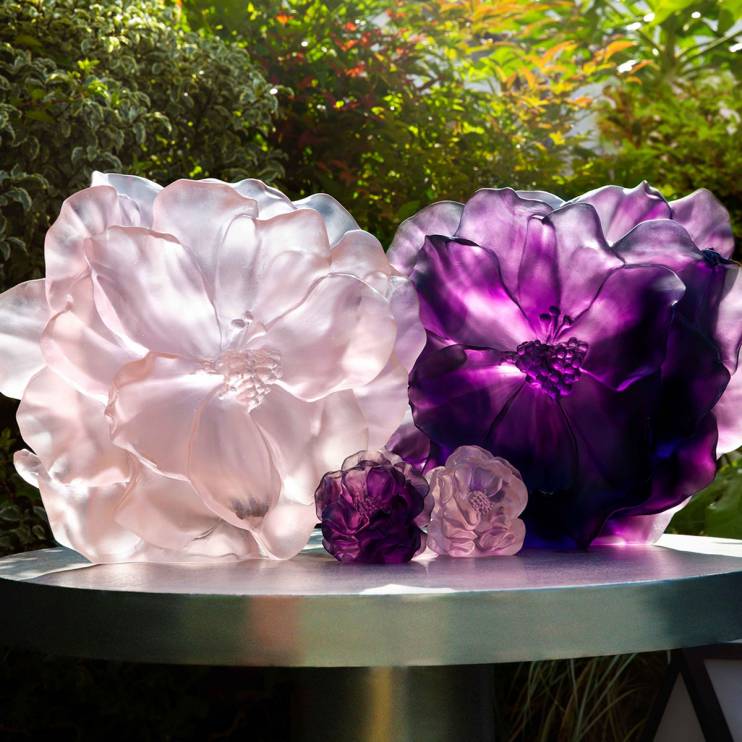 Статуетка цветок Daum Camelia Violet 8,5 см фиолетовый